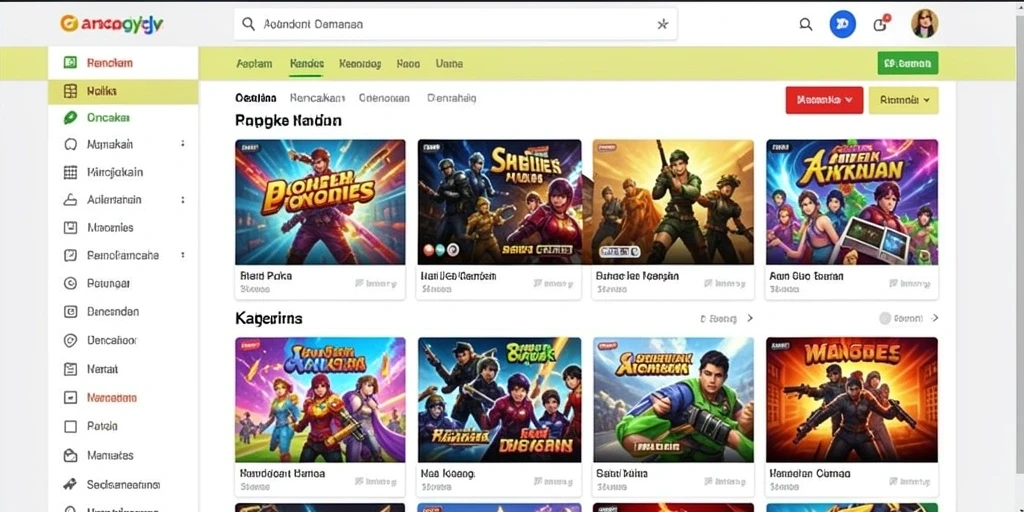 Tampilan home screen yang menarik dan mudah dinavigasi.