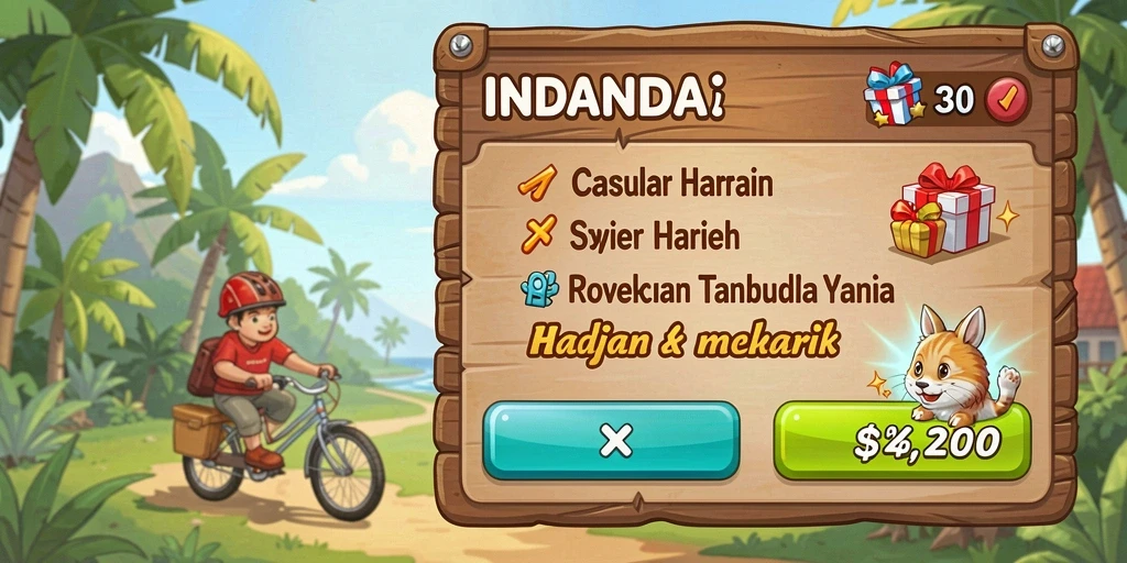 Screenshot menampilkan antarmuka permainan yang menarik.